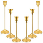 6PCS Candlestick Holders, Taper Candle Holder for Candlesticks, Metal Taper Candle Holders Glaceful Decor Set for Wedding Centerpieces, Christmas, Birthday Party, Holiday Dinning Table Décor