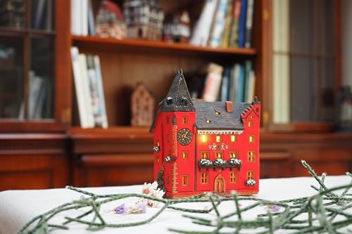 Handmade Ceramic Art Tealight Candle Holder Room Decoration Handcrafted Collectible Miniature Light House Alsatien Museum in Haguenau, France C384