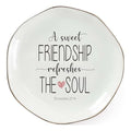 A Sweet Friendship Refreshes The Soul Ring Dish – Gifts for Women, Ceramic Jewelry Tray for Birthday, Bridesmaid, BFF, Inspirational Trinket Holder - color: A Sweet Friendship Refreshes The Soul