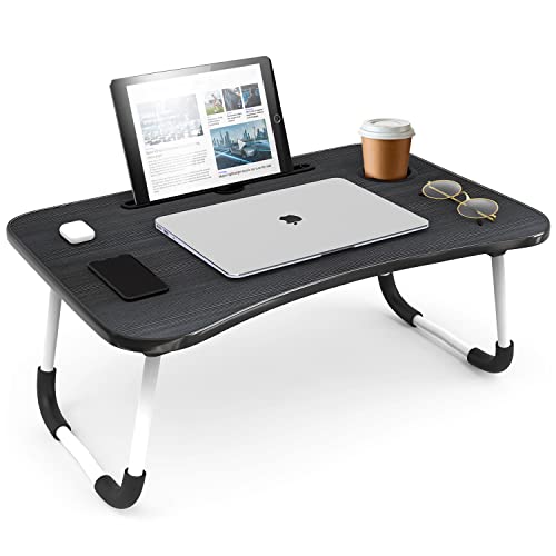 Laptop Bed Tray Table, Adjustable Laptop Stand, Portable Lap Desks with Foldable Legs, Reading Desk for Sofa Couch Floor - Large - size: Large