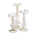 Richland Pillar Candle Holders Unique Mercury Bubble Set of 18 - size: Set of 18
