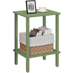TUTOTAK End Table, Side Table, Nightstand, 2-Tier Storage Shelf, Sofa Side Table for Small Space, Living Room, Bed Room Olive Green TB01BOG034 - color: Olive Green