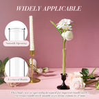 3 Pack 3.9" 5.9" 7.9" Bud Vase Taper Candle Holder's Bud Vase for Candlestick Sizes from 22mm to 27mm Adjustable Designed Specially for Taper Candle Holder for Tablescapes, Wedding Decor - size: 3.9",5.9",7.9"