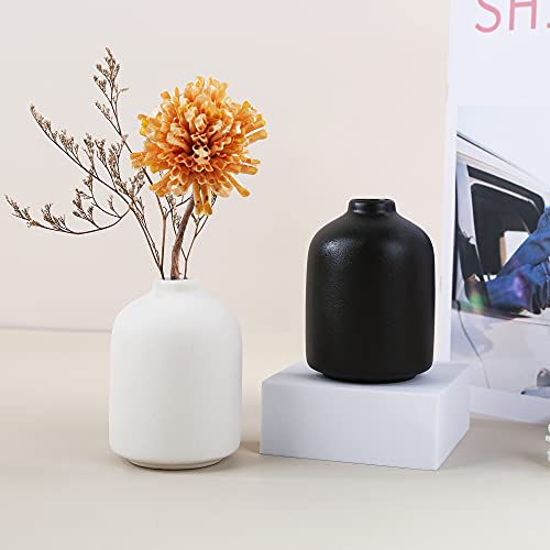 Ceramic Vase for Home Decor,Ceramic Vase, Dried Flower Vase, Living Room Decoration, Flower Arrangement Decoration Shooting Props(White)