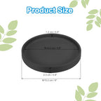 PATIKIL 6 Inch Round Ceramic Plant Saucer, Plant Saucer Tray Flower Planter Drip Tray for Indoors Outdoors Patio Balcony, Black - color: Black