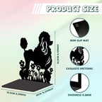 Peacoblue Metal Bookends for Shelves, Modern Decorative Heavy Duty Study Book Ends Stoppers for Office, Desk, Shelf, Room 5.3"x4.3"x6.5" Cast Iron Simple Tall Bookends 1 Pair (Poodle Dog and Flowers) - style: Poodle Dog and Flowers