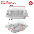 9x13 Disposable Baking Pan with Lid (10 Pack) Heavy Duty Aluminum Cake Pans with Lids, Clear Plastic Cover, Food Container for Lasagna, Casserole, Brownie, Rectangular Sheet Tray, Stock Your Home - size: 10 Pack W/Dome Lids