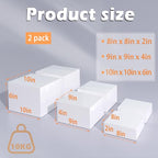 Buffet Risers, Food Display Risers for Party, Glossy White Acrylic Risers Display Stand for Buffet Table, Catering Displays for Dessert, Cube Box Nesting Riser with Hollow Bottoms (8"x9"x10" 6PCS) - color: 8"x9"x10" 6PCS White