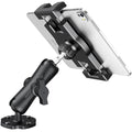 Keuvirya Heavy Duty Tablet Mount for Truck & Vehicle, Drill Base Tablet Holder for Truck with Aluminum Arm, Compatible with 4.7"-12.9" Tablets/iPad/Phones, iPad Truck Mount for Dashboard, Walls, Boat - size: Single arm
