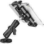 Keuvirya Heavy Duty Tablet Mount for Truck & Vehicle, Drill Base Tablet Holder for Truck with Aluminum Arm, Compatible with 4.7"-12.9" Tablets/iPad/Phones, iPad Truck Mount for Dashboard, Walls, Boat - size: Single arm