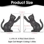 Cat Decorative Bookends, Cute Book Ends to Hold Books, Bookends for Shelves, Unique Cast Iron Book Stopper for Heavy Books, Cat Office Decor, 1 Pair/2 PCS