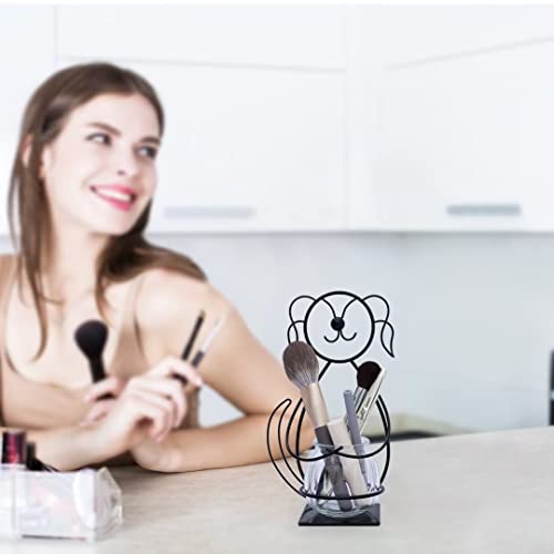 Desktop Glass Planter Vase Holder, Metal Dog Plant Terrarium Stand for Plants Creative Decorations for Home Patio Lawn Garden … - color: Dog