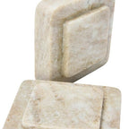 Bloomingville Heavy Duty Marble Bookends, Beige, (Pack of 4) - size: Pack of 4
