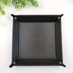 siduater Valet Tray Desktop Storage Organizer – Vegan Leather Catchall Tray Bedside Vanity Tray Nightstand Caddy Holder for Remote Controller, Watch, Keys, Phone, Wallet, Coin, Jewelry, Black - color: Black