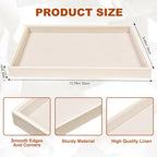 Beige Velvet Jewelry Tray for Drawers Black Jewelrys Display Tray Stackable Jewelry Organizer Trays for Necklace Bracelet Ring Watch (2 Pack) - color: Beige