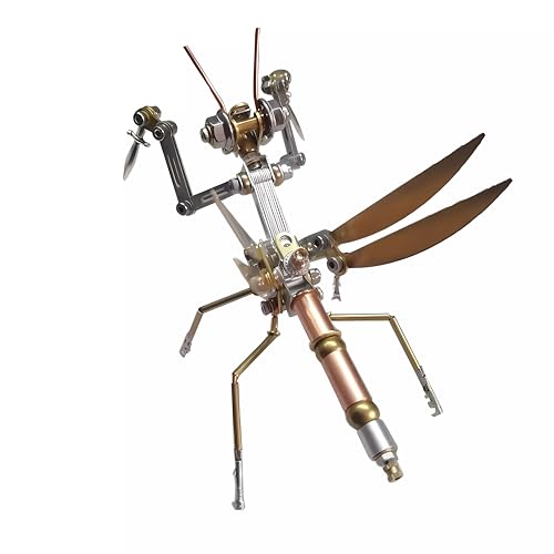 3D Metal Model Kits Puzzle for Adults, Steampunk Electric Mechanical, Assembly DIY Gift Plastic Craft Hobby for Men (Mantis) - style: Mantis