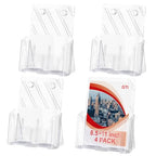GTI Acrylic Brochure Holder 8.5 x 11 inch, 4 Packs Brochure Display Stand for 4’’ Trifold Pages, Clear Flyer Display Holder for Magazine, Pamphlet, Booklets, Menu,Journals