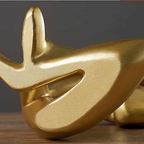 BK&MF Art Abstract Sculpture,Ornament Figurine Figurine Resin Craft Modern Creative Desk Statue for Statue Home Decoration,D - color: D