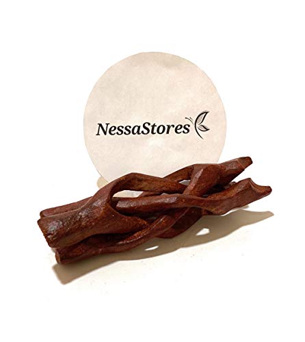 NessaStores - Carved Tripod Wood Stand Holder 4" #JC-045 (12 pcs) - size: 12 pcs