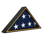 Officially Licensed U.S. Army Flag Display Case – Solid Wood Military Flag Case with Personalized Engraving – Veteran, Memorial & Retirement Gift – Fits 5’ x 9.5’ Folded Flag (Black) - color: Black
