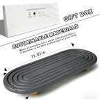 Instant Dry Sink Tray, Anti-Slip Stone Sink Caddy, Durable Kitchen Sink Organizer, Quick Dry Water Absorbing Stone Tray for Bathroom Counter, Stone Soap Tray -Dark Gray - color: Dark Gray Wooden Foot 4circles Large