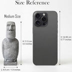 Easter Island Moai Statue - Stone Moai Figurine Decor for Home & Outdoor Garden - 3 (Medium Size) - size: Medium Size