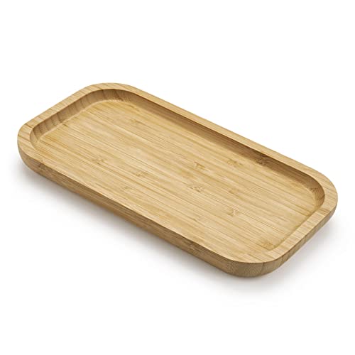 Bamboo Vanity Tray, Bathroom Counter Tray, Toilet Tank Tray, Bathroom Tray for Organizing and Home Decor, 9.8 x 5.5 x 0.8 inch - size: 9.8" x 5.5" x 0.8"