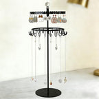 Double layered jewelry storage stand, earrings and necklaces storage