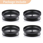 Pcs of 4 Spike Candle Holder Iron Candle Plate Pillar Candle Holder, Black, Decorative Iron Pillar Candle Plate, 3.6" Diameter Pedestal Candle Stand for LED & Wax Candles, Incense Cones, Spa, Weddings - size: 4 Pcs