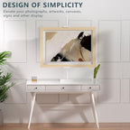 Adjustable Tabletop Picture Frame Stand - Up to 29" Height, Frame Holder Stand Table Easels for Display, Metal Standing Easel Display Stand for Picture Frames, Artwork, Canvas (White) - color: White