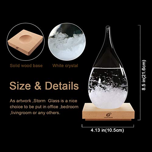 Storm Glass Weather Predictor Snow Globes for Adults Galileo Thermometer Indoor Creative Forecast Nordic Style Decorative - size: XL