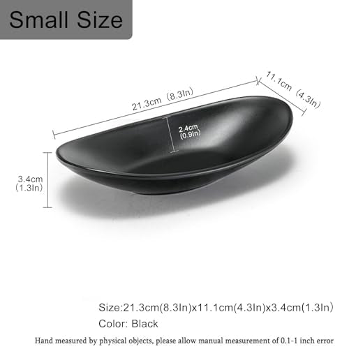 Binoster Black ring jewellery tray organiser tray, dresser decor key flat jewellery bowl decorative oval dish - color: Oval
