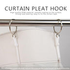 80 Pcs Plastic Curtain Hooks, Adjustable Pinch Pleat Hooks, Ratchet System Pinch Pleat Curtain Hooks for Window Curtain, Door Curtain and Shower Curtain (90mm/3.54inch)