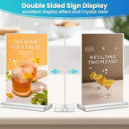 Acrylic Sign Holder 4x6, 15 Pack Clear Double Sided Menu Vertical Display Stand, Desktop Paper Holder Suitable for Restaurants, Office, Store, Show Fair - color: Vertical 15 Pack 4x6