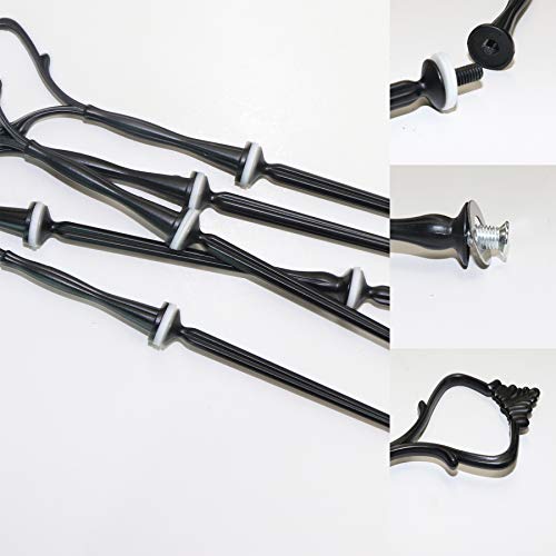 3 Tier Cake Stand Fitttings Kits Fruit Cake Plate Handle Fitting Cupcake Hardware Rod Stand Holder Black Crown 5 Sets（Plate not Included） - color: Black