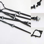 3 Tier Cake Stand Fitttings Kits Fruit Cake Plate Handle Fitting Cupcake Hardware Rod Stand Holder Black Crown 5 Sets（Plate not Included） - color: Black