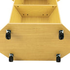 Portable Podium Stand with Wheels, 46 Inches Mobile Pulpit Podium Hostess Stand Lectern Podium Stand with 30 x 17.5 Inch Panel & 4 Universal Wheels in Schools, Classrooms - color: Oak Color(30*17.5*46in)