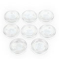 Hosley Set of 8 Clear Glass Pillar Plates - 4 Inch Diameter. Ideal Gift for Weddings, Parties, Spa, Pillar Candle, Votive Candle Garden. Or as a Pedestal W1 - size: 4" Diameter
