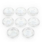 Hosley Set of 8 Clear Glass Pillar Plates - 4 Inch Diameter. Ideal Gift for Weddings, Parties, Spa, Pillar Candle, Votive Candle Garden. Or as a Pedestal W1 - size: 4" Diameter