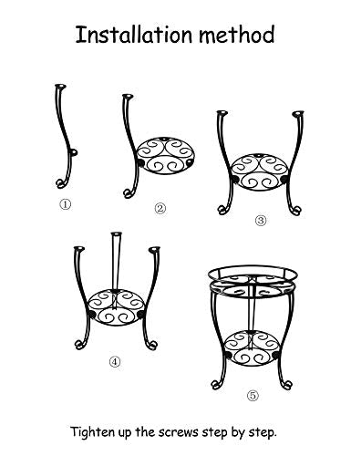 11.8 inches Diameter Tall Metal Plant Stand for Indoor or Outdoor,Heavy Duty Flower Pot Stand Rack Holds Big Heavy Plants,Black (18.9 INCHES TALL) - size: 18.9 INCHES TALL