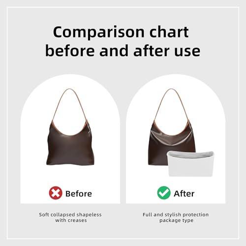 DGAZ Silk Purse Organizer Insert For GYARD Hobo Bags,Silky Smooth Bag Organizer，Luxury Handbag & Tote Shaper(Beton) - color: Beton