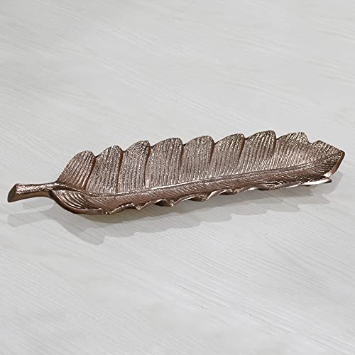 BBH Home's Handmade Bronze Novelty Shaped Aluminium Tray 15.78 x 3.74 x 1.18 AMBBVK033AB2020 - color: Bronze