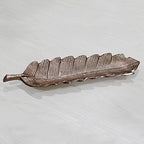 BBH Home's Handmade Bronze Novelty Shaped Aluminium Tray 15.78 x 3.74 x 1.18 AMBBVK033AB2020 - color: Bronze