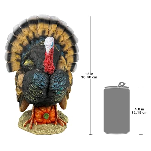 Design Toscano QM2373100 North American Turkey Statue,full color,Small