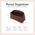 Luxury Silk Purse Organizer for Carryall PM - Silky Smooth Handbag Insert with Hidden Zipper, Lightweight and Supportive Tote Shaper for Elegant Storage(Purple)