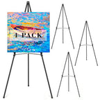 Easel Stand for Sign,63" Portable Metal Easel Stand for Wedding Sign,Adjustable Folding Art Easel for Display with Portable Bags(Black,4 Pack) - style: 4 pack