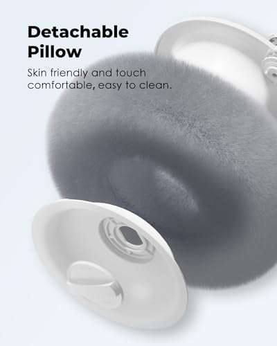 Viozon Tablet Stand Pillow, Compatible with 4.7"-13" Phone/Tablet, iPad, iPhone, Samsung, Google, Kindle, 360°Adjustable Phone Holder for Bed with Soft Plush Fabric, and Detachable Bowl, Grey - color: Grey