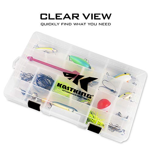 KastKing Tackle Boxes, Plastic Box, Plastic Storage Organizer Box with Removable Dividers - Fishing Tackle Storage - Box Organizer - 2 Packs /4 Packs Tackle Trays - Parts Box - color: Standard, size: 3700(4Pack)