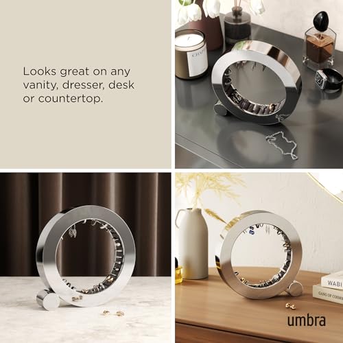 Umbra Ferris Metal Jewelry Organizer Ring Holder, Storage Solution - color: Chrome