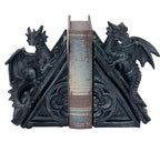 Bellaa Gothic Dragon Stone Finish Medieval Bookends - color: Z Black